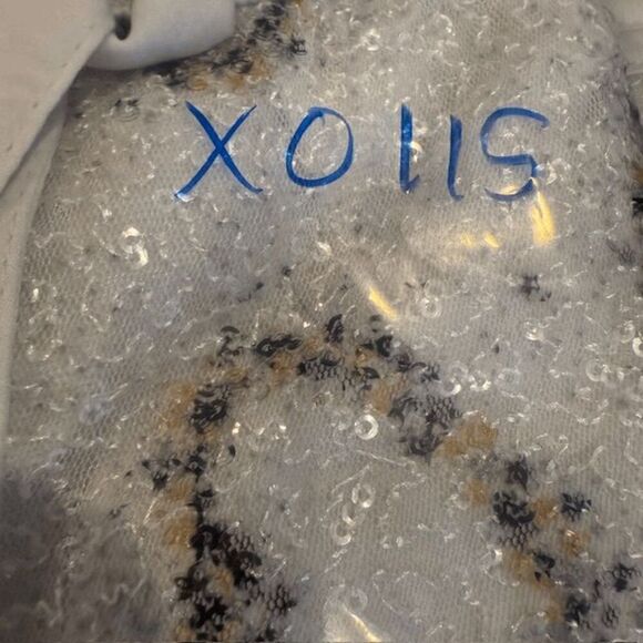 Victoria's Secret Sequin Hearts Shorts White Satin Drawstring Waist Size XL - Picture 9 of 9